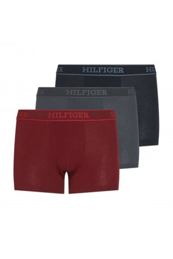 Tommy Hilfiger 3p TRUNK UM0UM03413-0U3, Σετ 3 Μπόξερ,  Deep Rouge Des Sky Mil Denim